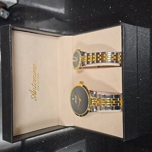 3X HOST PICK. NIB Antonio Collection His & Hers Two Toned Watches